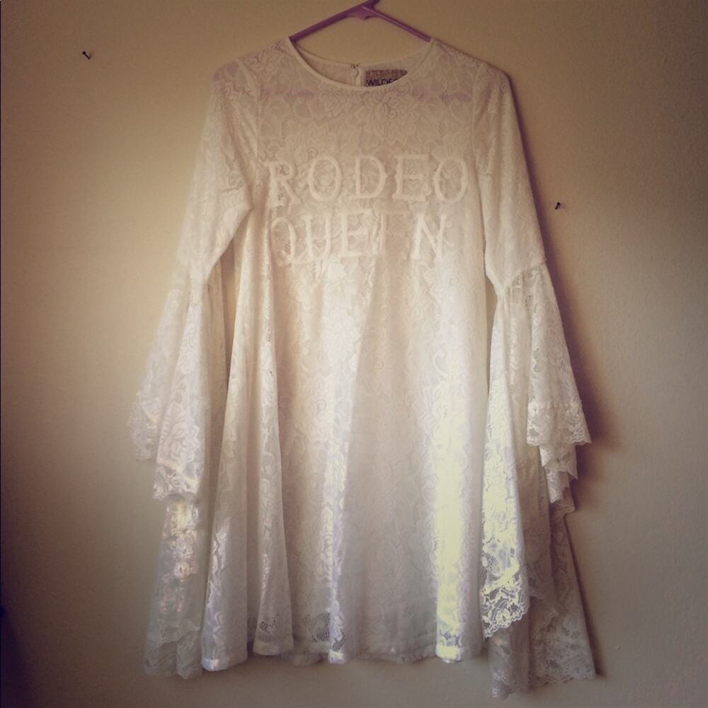 WILDFOX Rodeo Queen Festival White Lace Dress Size XS - Picture 6 of 12